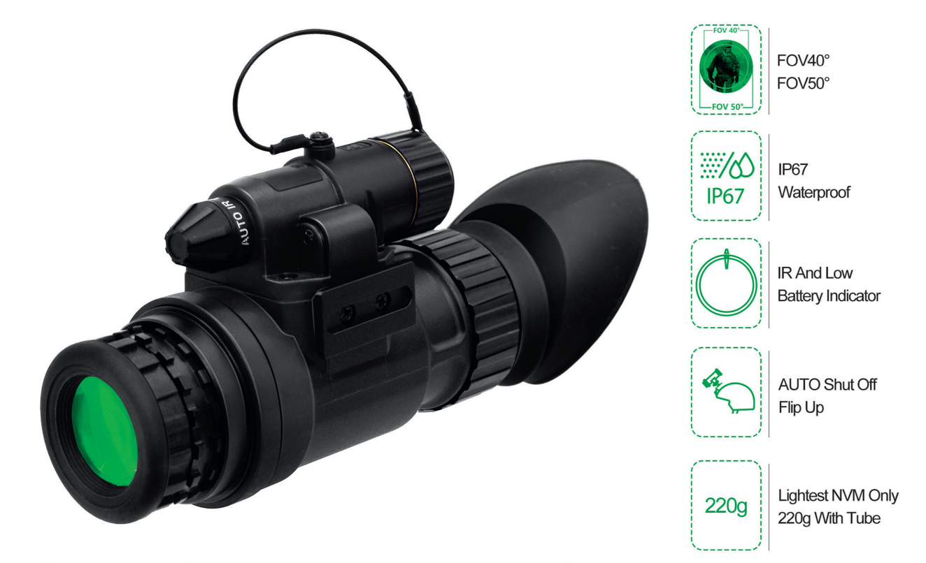Monoculaire de vision nocturne Lindu NV5031 NV4031 avec tube de 3e génération 1